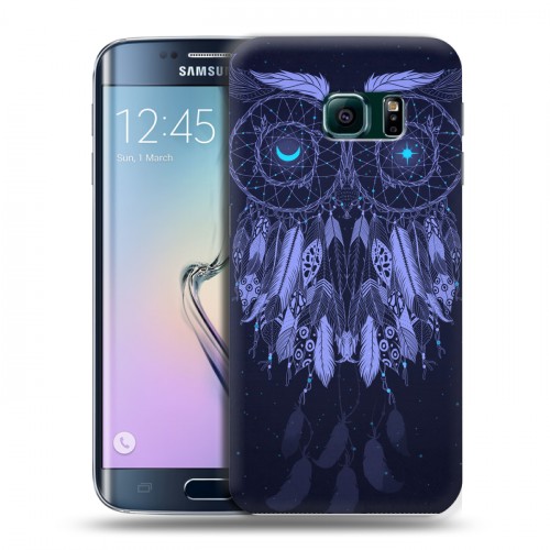 Дизайнерский пластиковый чехол для Samsung Galaxy S6 Edge Совиные ловцы снов