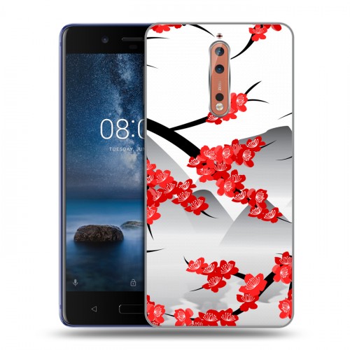 Дизайнерский пластиковый чехол для Nokia 8 Волшебная сакура