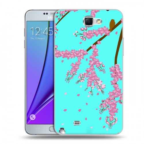 Дизайнерский пластиковый чехол для Samsung Galaxy Note 2 Волшебная сакура