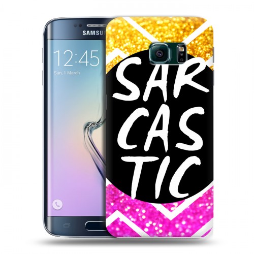 Дизайнерский пластиковый чехол для Samsung Galaxy S6 Edge Сверкающий стиль