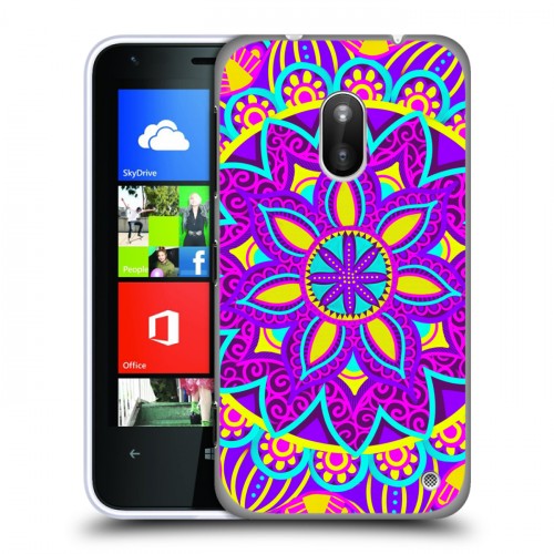 Дизайнерский пластиковый чехол для Nokia Lumia 620 Кислотные мандалы