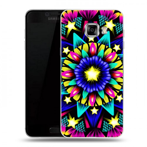 Дизайнерский пластиковый чехол для Samsung Galaxy C5 Темные мандалы