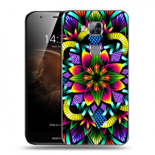 Дизайнерский силиконовый чехол для Huawei G8 Темные мандалы