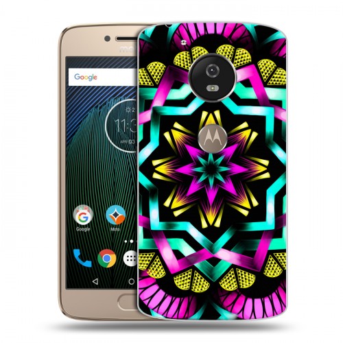 Дизайнерский пластиковый чехол для Motorola Moto G5s Темные мандалы