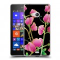 Дизайнерский пластиковый чехол для Microsoft Lumia 540 Люксовые цветы