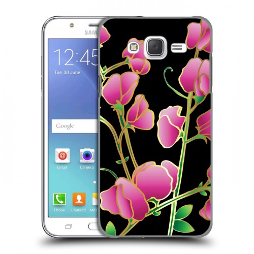 Дизайнерский пластиковый чехол для Samsung Galaxy J5 Люксовые цветы