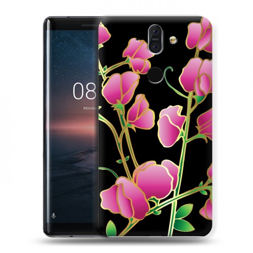 Дизайнерский силиконовый чехол для Nokia 8 Sirocco Люксовые цветы