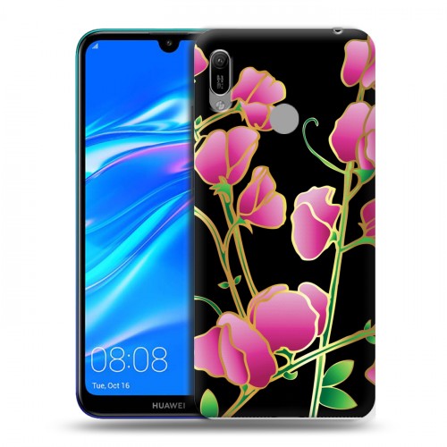 Дизайнерский пластиковый чехол для Huawei Y6 (2019) Люксовые цветы