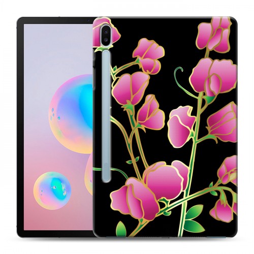 Дизайнерский силиконовый чехол для Samsung Galaxy Tab S6 Люксовые цветы