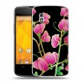 Дизайнерский пластиковый чехол для LG Google Nexus 4 Люксовые цветы