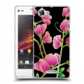 Дизайнерский пластиковый чехол для Sony Xperia L Люксовые цветы