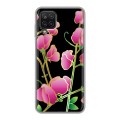 Дизайнерский силиконовый чехол для Samsung Galaxy A12 Люксовые цветы