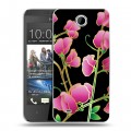 Дизайнерский пластиковый чехол для HTC Desire 300 Люксовые цветы