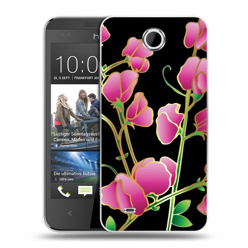Дизайнерский силиконовый чехол для HTC Desire 300 Люксовые цветы