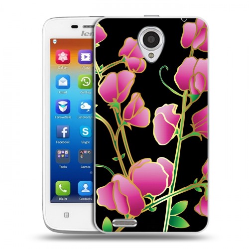 Дизайнерский пластиковый чехол для Lenovo S650 Ideaphone Люксовые цветы