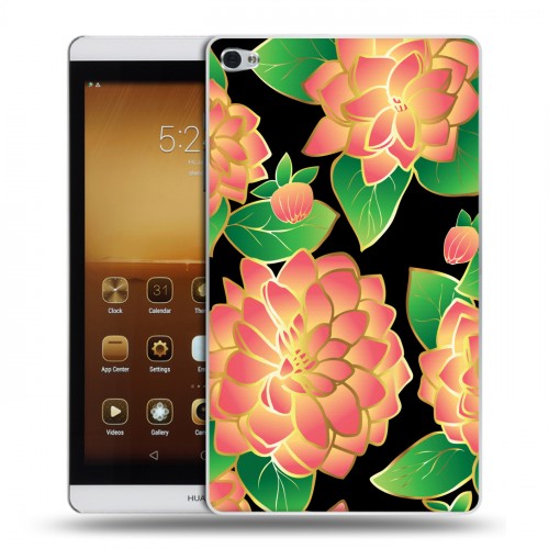 Дизайнерский силиконовый чехол для Huawei MediaPad M2 Люксовые цветы