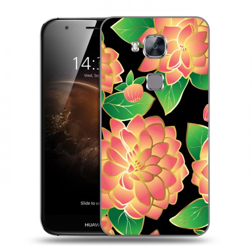 Дизайнерский силиконовый чехол для Huawei G8 Люксовые цветы