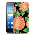 Дизайнерский пластиковый чехол для Huawei Y6 Люксовые цветы