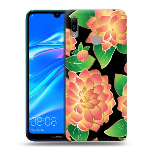 Дизайнерский пластиковый чехол для Huawei Y6 (2019) Люксовые цветы