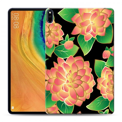Дизайнерский силиконовый чехол для Huawei MatePad Pro Люксовые цветы