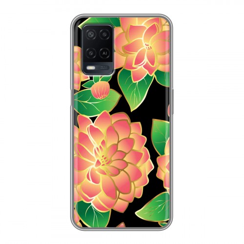 Дизайнерский силиконовый чехол для OPPO A54 Люксовые цветы