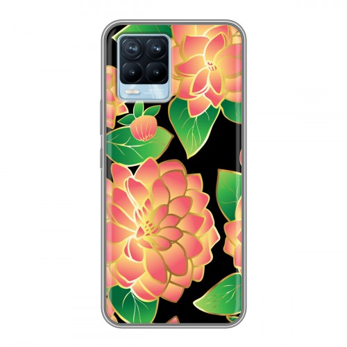 Дизайнерский пластиковый чехол для Realme 8 Люксовые цветы