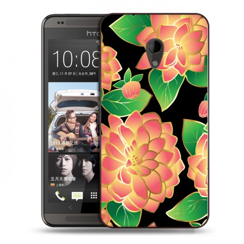 Дизайнерский пластиковый чехол для HTC Desire 700 Люксовые цветы