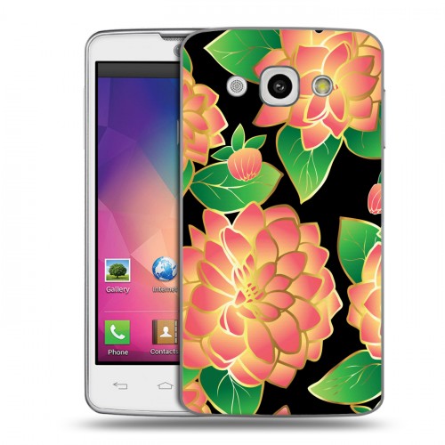 Дизайнерский пластиковый чехол для LG L60 Люксовые цветы