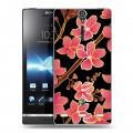 Дизайнерский пластиковый чехол для Sony Xperia S Люксовые цветы