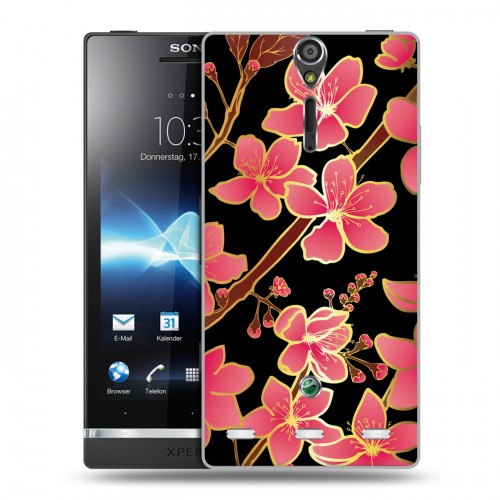 Дизайнерский пластиковый чехол для Sony Xperia S Люксовые цветы