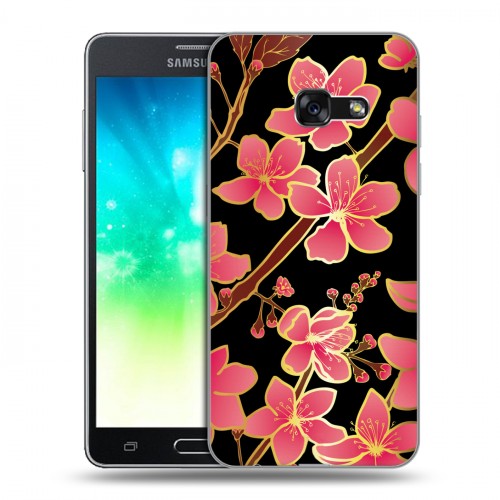 Дизайнерский пластиковый чехол для Samsung Galaxy A3 (2017) Люксовые цветы