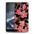 Дизайнерский пластиковый чехол для Nokia 5.1 Люксовые цветы