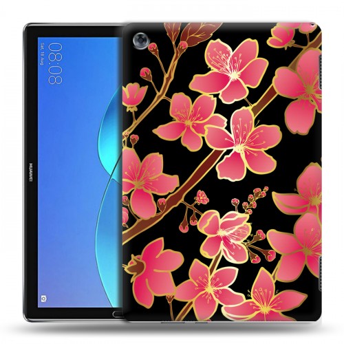 Дизайнерский силиконовый чехол для Huawei MediaPad M5 Lite Люксовые цветы