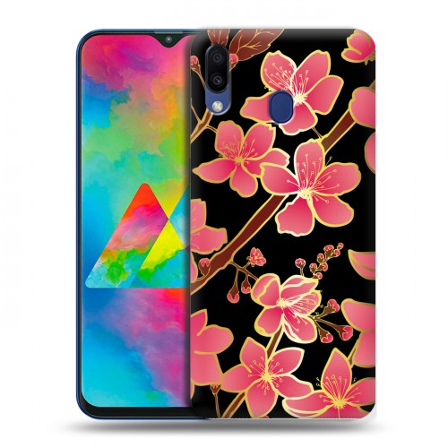 Дизайнерский силиконовый чехол для Samsung Galaxy M20 Люксовые цветы