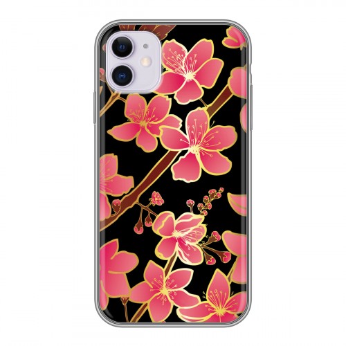 Дизайнерский силиконовый чехол для Iphone 11 Люксовые цветы