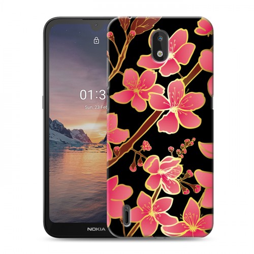 Дизайнерский силиконовый с усиленными углами чехол для Nokia 1.3 Люксовые цветы