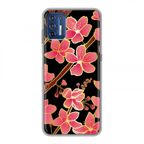 Дизайнерский силиконовый чехол для Motorola Moto G9 Plus Люксовые цветы
