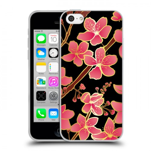 Дизайнерский пластиковый чехол для Iphone 5c Люксовые цветы