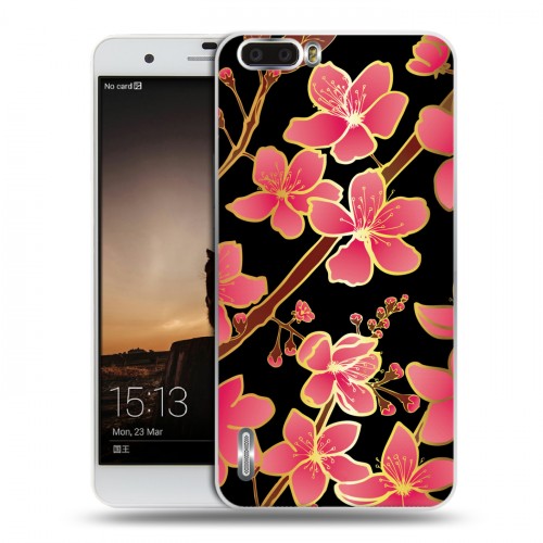 Дизайнерский пластиковый чехол для Huawei Honor 6 Plus Люксовые цветы