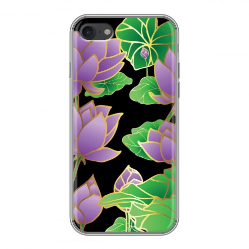 Дизайнерский силиконовый с усиленными углами чехол для Iphone 7 Люксовые цветы