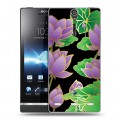 Дизайнерский пластиковый чехол для Sony Xperia S Люксовые цветы