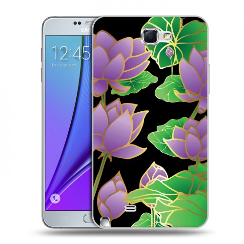 Дизайнерский пластиковый чехол для Samsung Galaxy Note 2 Люксовые цветы