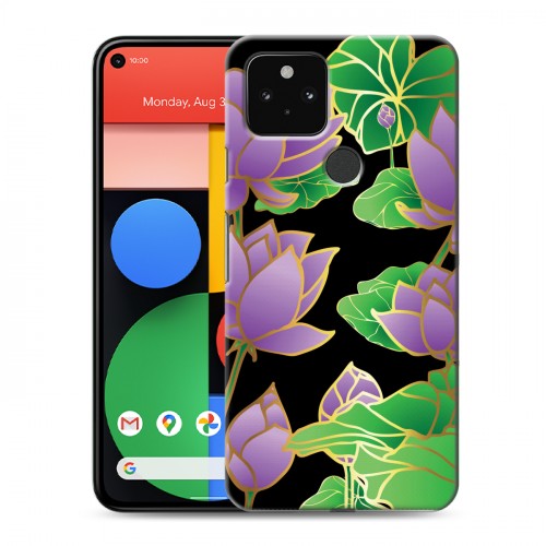 Дизайнерский пластиковый чехол для Google Pixel 5 Люксовые цветы