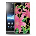 Дизайнерский пластиковый чехол для Sony Xperia S Люксовые цветы