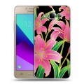 Дизайнерский силиконовый с усиленными углами чехол для Samsung Galaxy J2 Prime Люксовые цветы