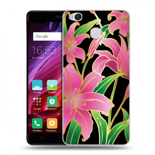 Дизайнерский силиконовый с усиленными углами чехол для Xiaomi RedMi 4X Люксовые цветы