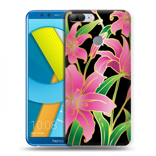 Дизайнерский пластиковый чехол для Huawei Honor 9 Lite Люксовые цветы