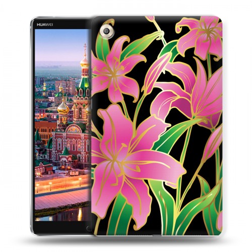 Дизайнерский пластиковый чехол для Huawei MediaPad M5 8.4 Люксовые цветы
