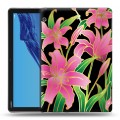 Дизайнерский пластиковый чехол для Huawei MediaPad T5 Люксовые цветы