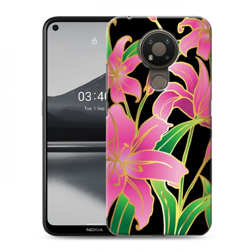 Дизайнерский пластиковый чехол для Nokia 3.4 Люксовые цветы